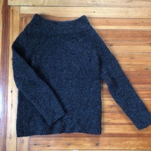 Charcoal Cowl Neck Sweater by Anthropologie Moth